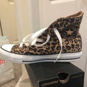 Women’s leopard print converse high tops